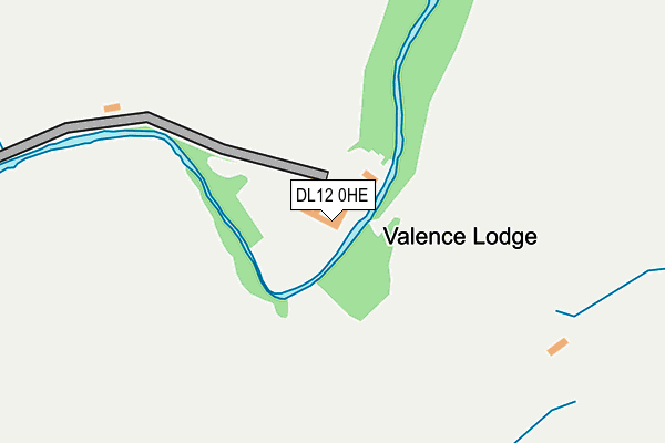 DL12 0HE map - OS OpenMap – Local (Ordnance Survey)