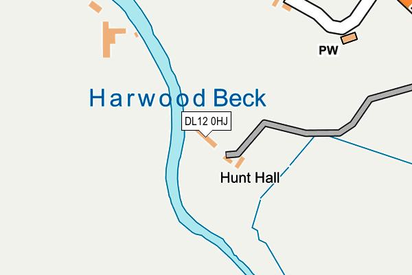 DL12 0HJ map - OS OpenMap – Local (Ordnance Survey)