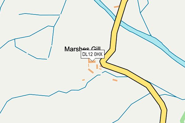 DL12 0HX map - OS OpenMap – Local (Ordnance Survey)