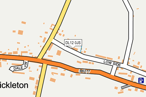 DL12 0JS map - OS OpenMap – Local (Ordnance Survey)