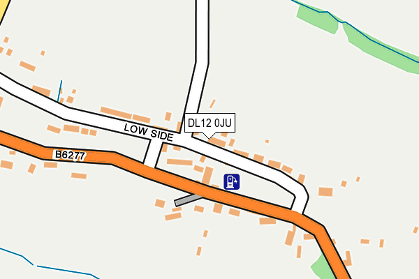 DL12 0JU map - OS OpenMap – Local (Ordnance Survey)