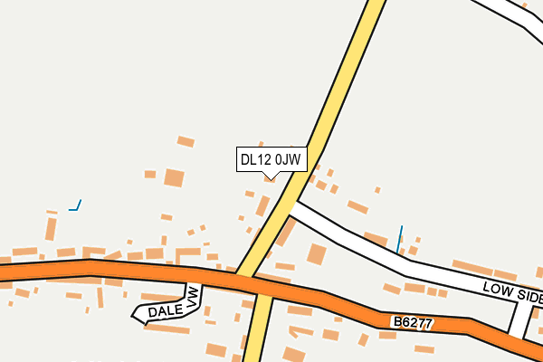 DL12 0JW map - OS OpenMap – Local (Ordnance Survey)