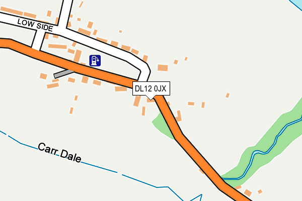DL12 0JX map - OS OpenMap – Local (Ordnance Survey)