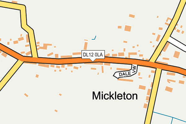 DL12 0LA map - OS OpenMap – Local (Ordnance Survey)