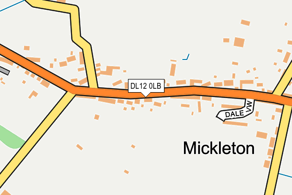 DL12 0LB map - OS OpenMap – Local (Ordnance Survey)