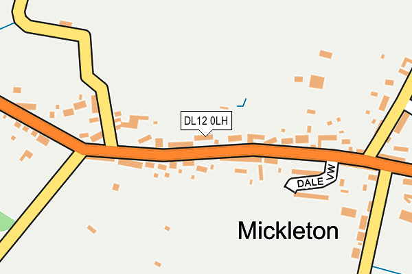 DL12 0LH map - OS OpenMap – Local (Ordnance Survey)