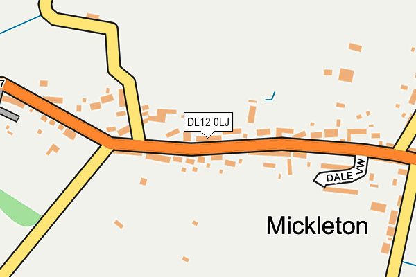 DL12 0LJ map - OS OpenMap – Local (Ordnance Survey)