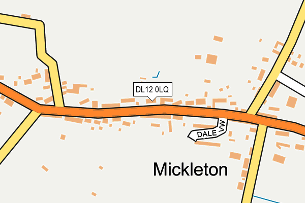 DL12 0LQ map - OS OpenMap – Local (Ordnance Survey)