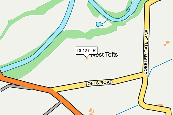 DL12 0LR map - OS OpenMap – Local (Ordnance Survey)