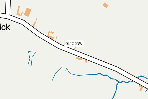 DL12 0NW map - OS OpenMap – Local (Ordnance Survey)