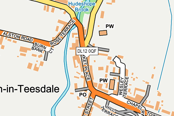 DL12 0QF map - OS OpenMap – Local (Ordnance Survey)