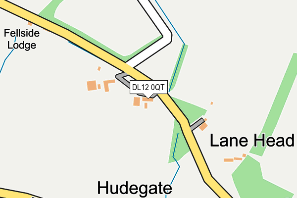 DL12 0QT map - OS OpenMap – Local (Ordnance Survey)