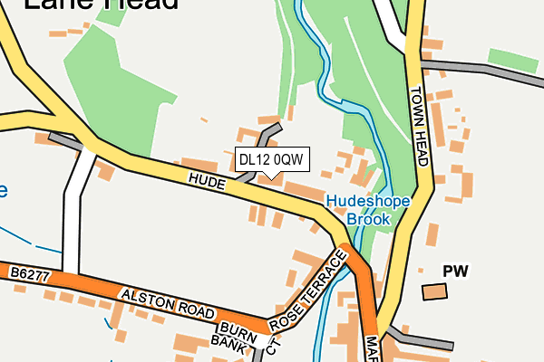 DL12 0QW map - OS OpenMap – Local (Ordnance Survey)