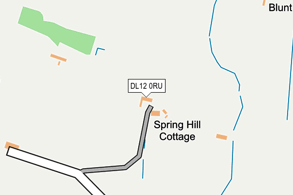 DL12 0RU map - OS OpenMap – Local (Ordnance Survey)