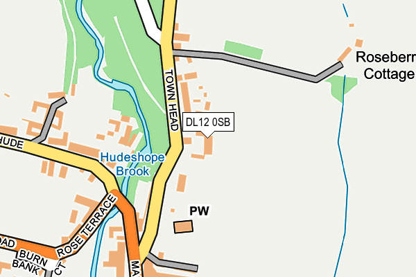 DL12 0SB map - OS OpenMap – Local (Ordnance Survey)