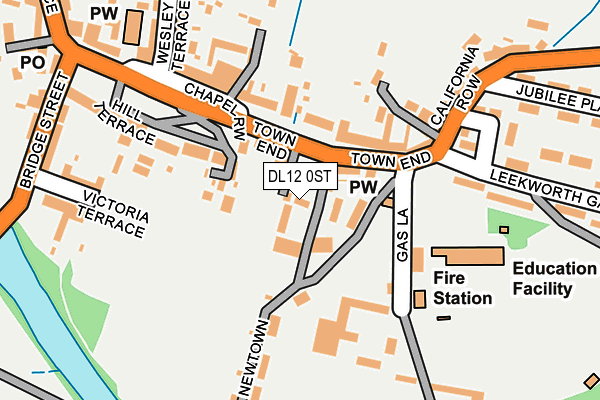 DL12 0ST map - OS OpenMap – Local (Ordnance Survey)