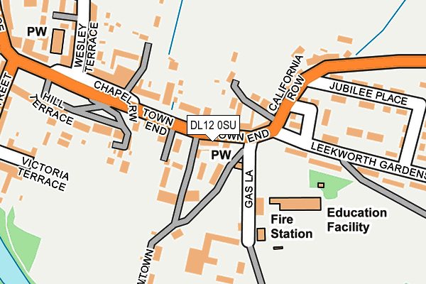 DL12 0SU map - OS OpenMap – Local (Ordnance Survey)