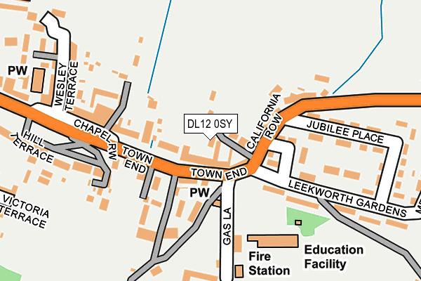 DL12 0SY map - OS OpenMap – Local (Ordnance Survey)