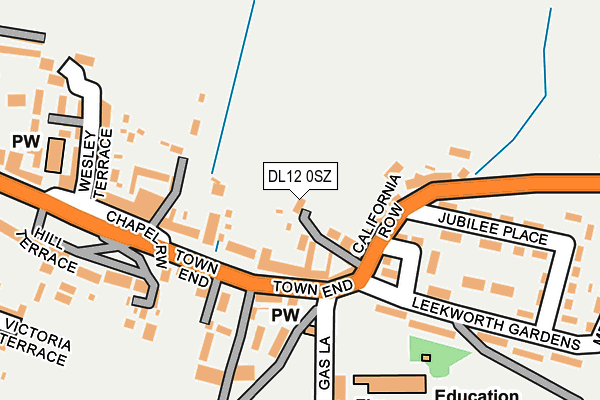 DL12 0SZ map - OS OpenMap – Local (Ordnance Survey)