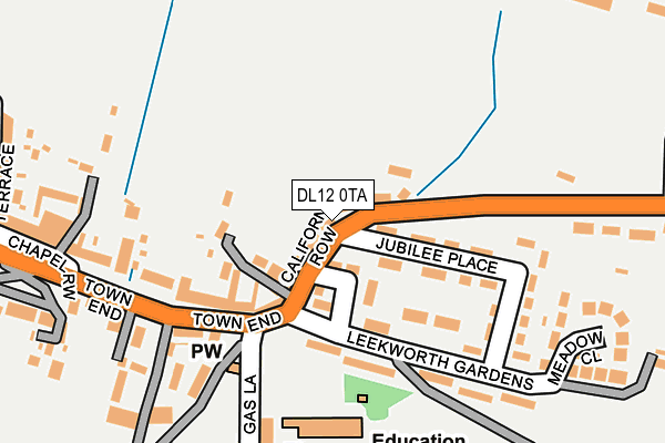 DL12 0TA map - OS OpenMap – Local (Ordnance Survey)
