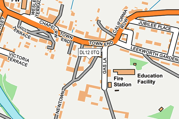 DL12 0TQ map - OS OpenMap – Local (Ordnance Survey)