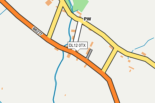 DL12 0TX map - OS OpenMap – Local (Ordnance Survey)