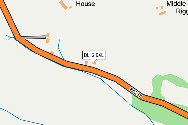 DL12 0XL map - OS OpenMap – Local (Ordnance Survey)