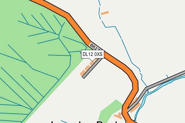 DL12 0XS map - OS OpenMap – Local (Ordnance Survey)