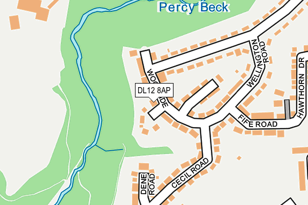 DL12 8AP map - OS OpenMap – Local (Ordnance Survey)