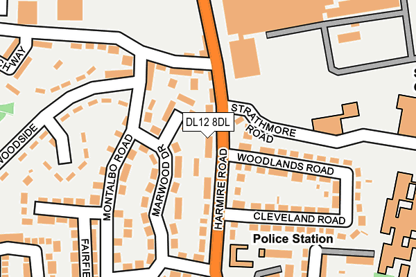 DL12 8DL map - OS OpenMap – Local (Ordnance Survey)