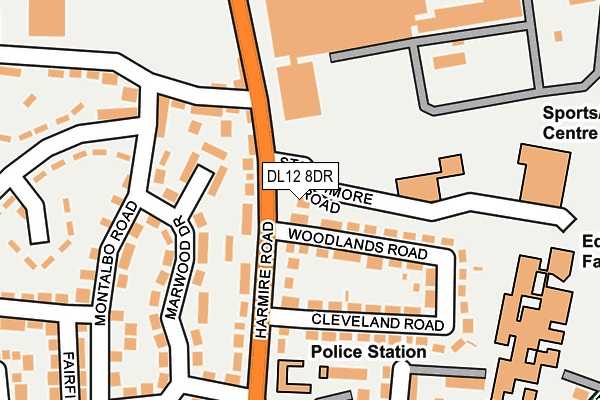 DL12 8DR map - OS OpenMap – Local (Ordnance Survey)