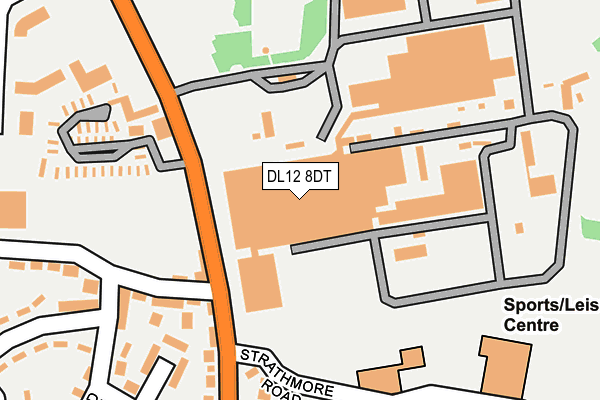 DL12 8DT map - OS OpenMap – Local (Ordnance Survey)