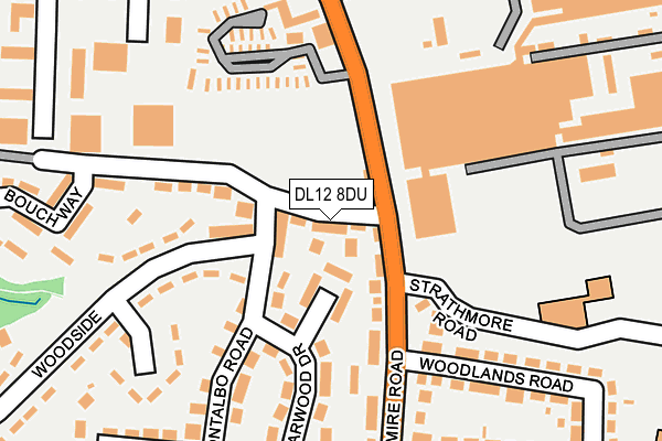 DL12 8DU map - OS OpenMap – Local (Ordnance Survey)