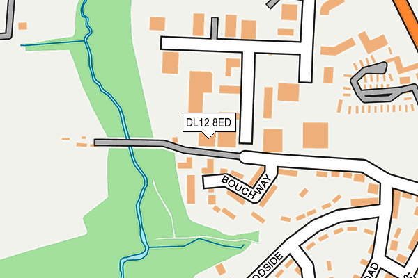 DL12 8ED map - OS OpenMap – Local (Ordnance Survey)