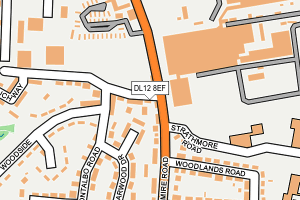 DL12 8EF map - OS OpenMap – Local (Ordnance Survey)