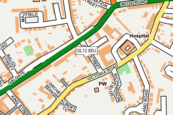 DL12 8EU map - OS OpenMap – Local (Ordnance Survey)