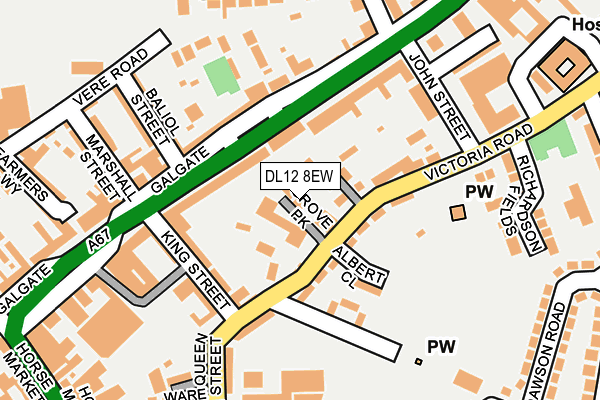 DL12 8EW map - OS OpenMap – Local (Ordnance Survey)