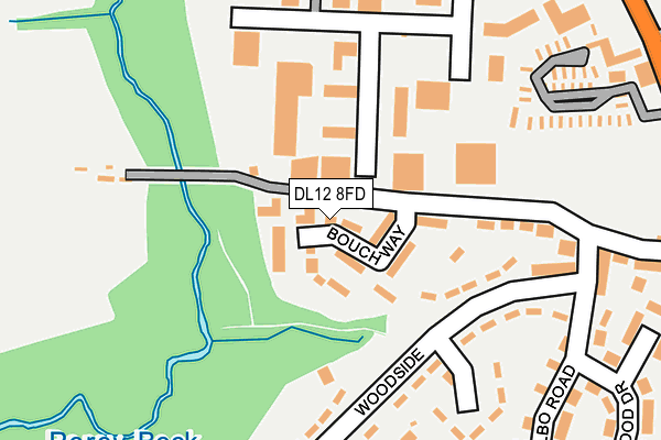 DL12 8FD map - OS OpenMap – Local (Ordnance Survey)