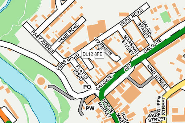 DL12 8FE map - OS OpenMap – Local (Ordnance Survey)