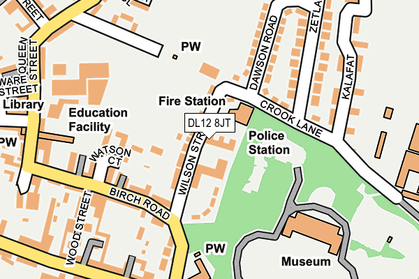 DL12 8JT map - OS OpenMap – Local (Ordnance Survey)