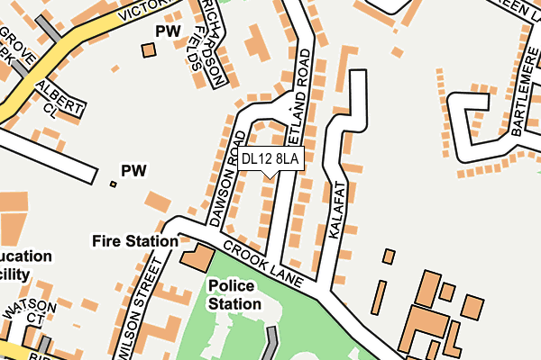 DL12 8LA map - OS OpenMap – Local (Ordnance Survey)