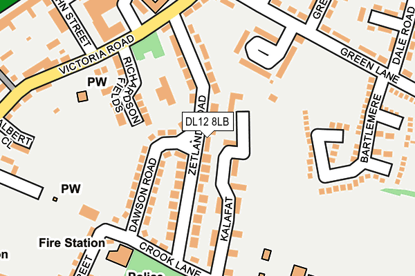 DL12 8LB map - OS OpenMap – Local (Ordnance Survey)