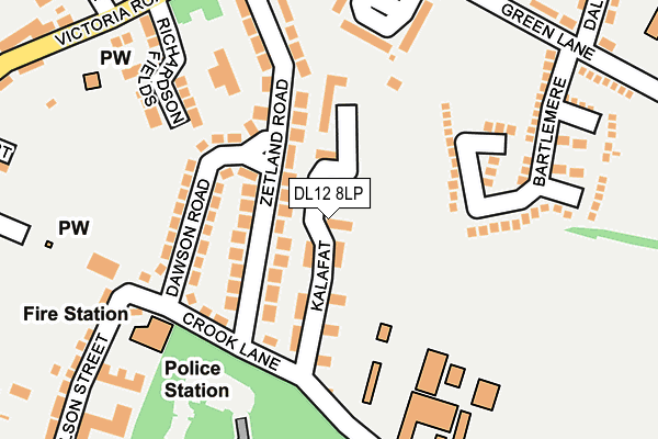 DL12 8LP map - OS OpenMap – Local (Ordnance Survey)