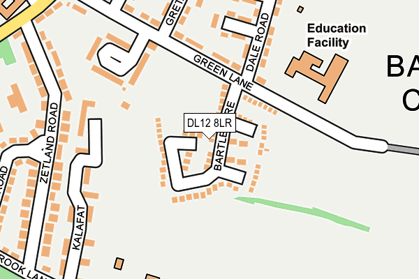 DL12 8LR map - OS OpenMap – Local (Ordnance Survey)
