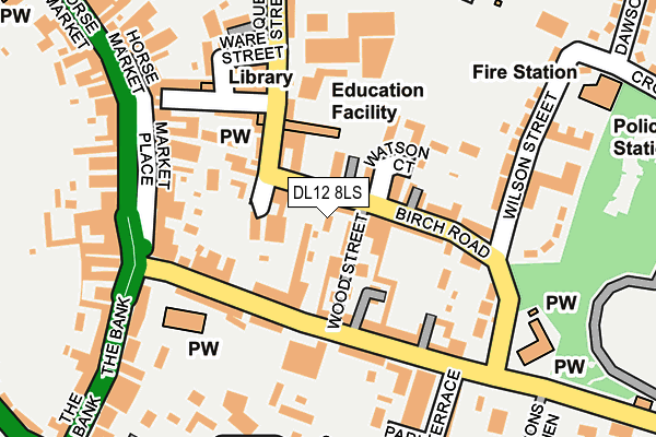 DL12 8LS map - OS OpenMap – Local (Ordnance Survey)