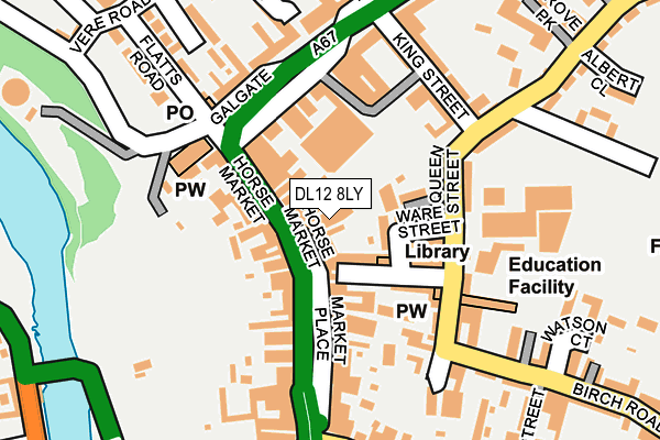 DL12 8LY map - OS OpenMap – Local (Ordnance Survey)