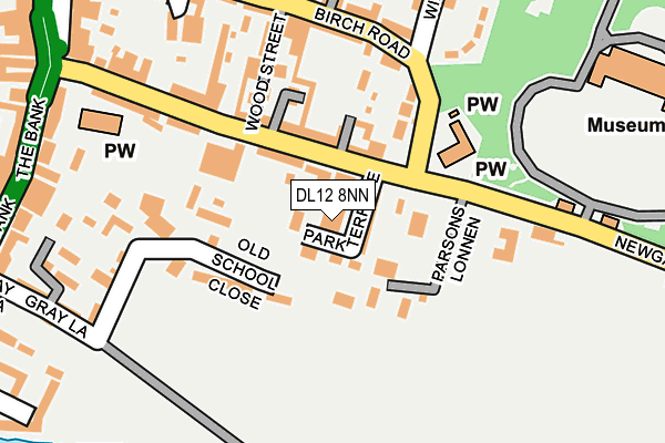 DL12 8NN map - OS OpenMap – Local (Ordnance Survey)