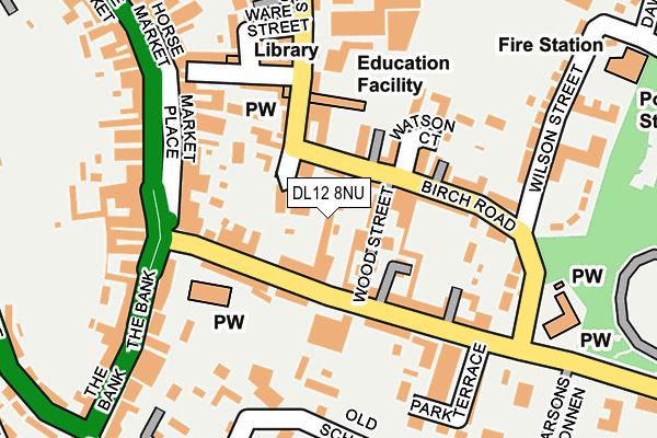 DL12 8NU map - OS OpenMap – Local (Ordnance Survey)