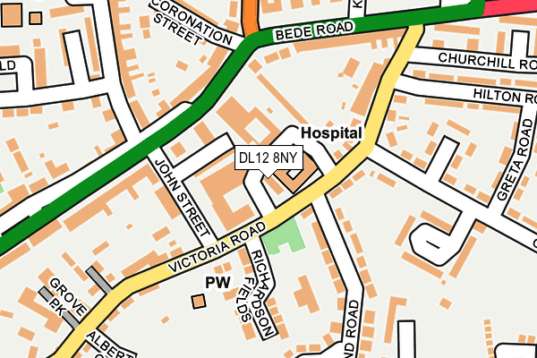 DL12 8NY map - OS OpenMap – Local (Ordnance Survey)