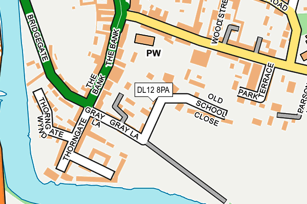 DL12 8PA map - OS OpenMap – Local (Ordnance Survey)